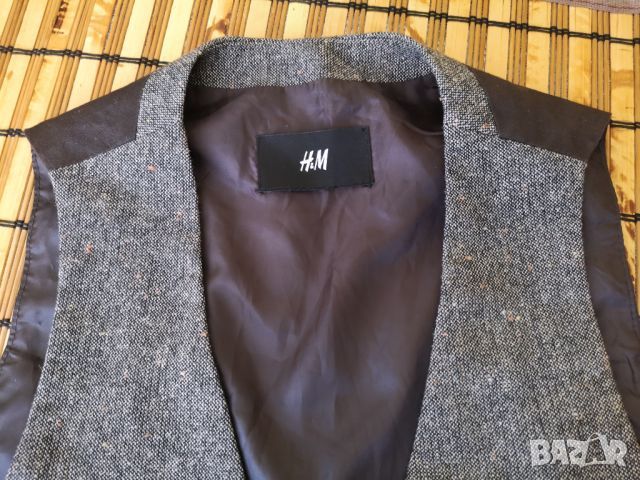 🏷️ H&M Wool / S* / мъжки елек, снимка 4 - Костюми - 46812536