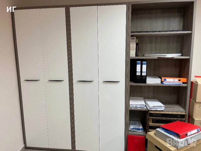 ПРОМО НОВО Офис Стол/Бюро/Маса/Етажерка/Шкаф/Бял Гланц/Дъб/Трюфел/Aiko, снимка 3 - Бюра - 52561503