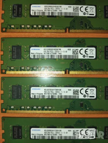 DDR3 32Gb - (4 x 8Gb) Samsung 1600MHz PC3-12800, снимка 3 - RAM памет - 44070656