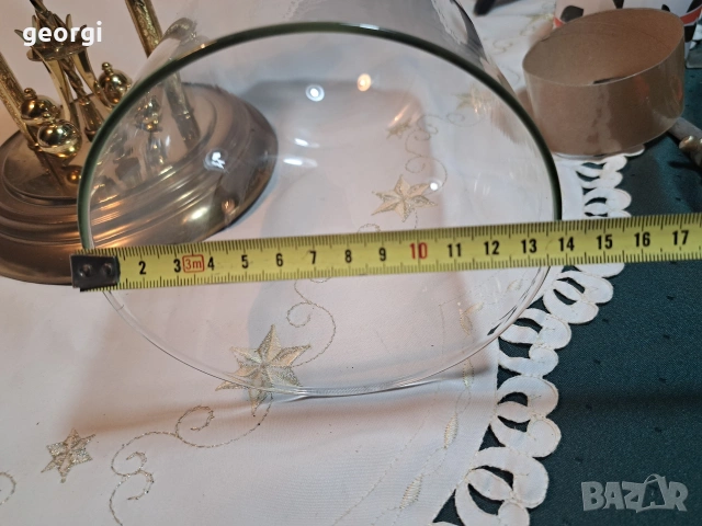 немски настолен часовник Hermle със стъклен похлупак , снимка 11 - Антикварни и старинни предмети - 53377294