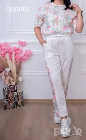 Пролетни дамски комплекти с флорални релефни мотиви Различни дизайни , снимка 5 - Комплекти - 49691547