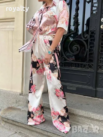 Дамски комплекти със сатен , снимка 2 - Комплекти - 50394566