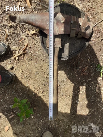 Стара немска окопна кирко-брадва ВСВ, снимка 5 - Антикварни и старинни предмети - 50919204