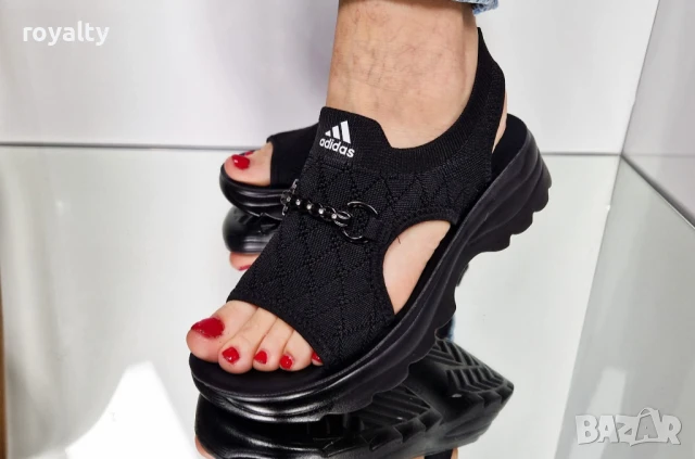 Adidas черни дамски сандали , снимка 4 - Сандали - 51224649