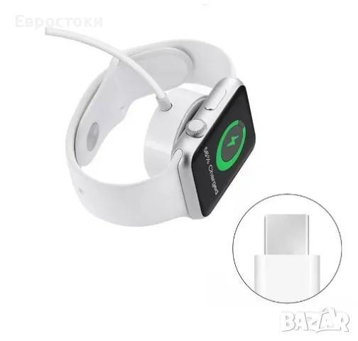 Безжично магнитно зарядно устройство 15W макс., съвместимо с MagSafe, Type C, цвят: бяло, снимка 4 - Аксесоари за Apple - 49832137