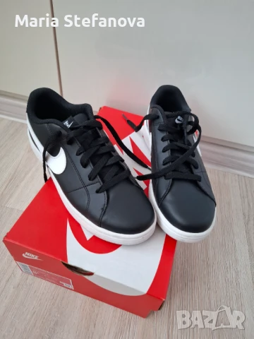 Черни кожени маратонки Nike, снимка 3 - Маратонки - 51248206