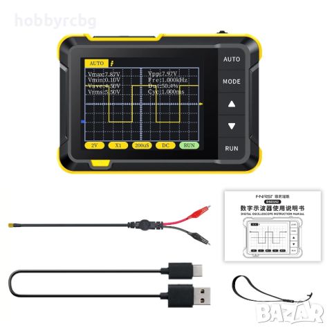 Мини осцилоскоп FNIRSI DSO152 (200 kHz), снимка 6 - Друга електроника - 45188379