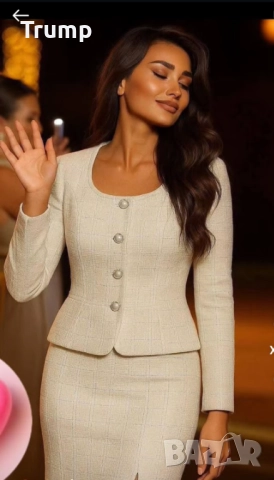 -30% Топ цена! Елегантен комплект, сет блуза с пола, снимка 2 - Комплекти - 52702280