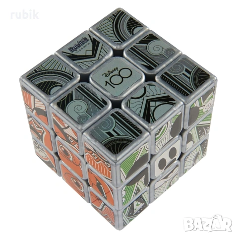 Оригинален магически пъзел Rubik's Cube 3x3 Disney 100th Anniversary Metallic Platinum, снимка 4 - Игри и пъзели - 44996866
