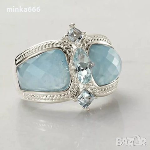 Сребърен дамски пръстен, снимка 4 - Пръстени - 53134368