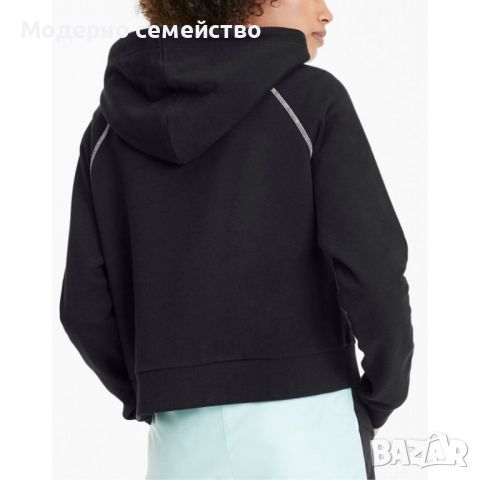 Дамско спортно горнище puma recheck pack graphic hoodie black, снимка 2 - Суичъри - 46778275