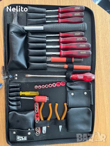 Инструменти комплект в кожена чанта, снимка 1 - Куфари с инструменти - 46417174