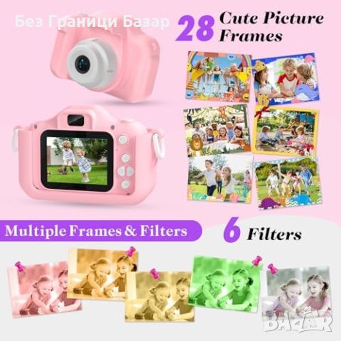 Нов Детски цифров фотоапарат Видео камера с 32GB SD карта деца 3-10г, снимка 4 - Други - 45878807