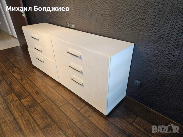 Шкаф за спалня бял, снимка 4 - Шкафове - 54091801