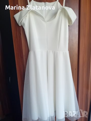 Бяла рокля, снимка 1 - Рокли - 45605208