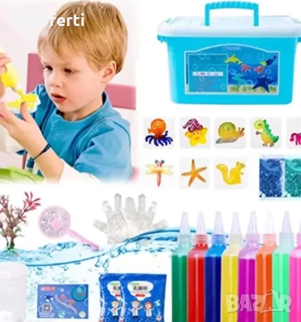 🎨 Творчески Комплект „Вълшебен 3D Гел Желе“ – Направи си Сам Морски Животни, снимка 6 - Образователни игри - 52556668
