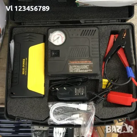 Комплект стартерно устройство High Power Jump starter за кола + компресор, снимка 5 - Аксесоари и консумативи - 49523329