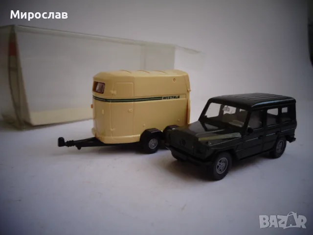 WIKING H0 1/87 MERCEDES ДЖИП+ РЕМАРКЕ ИГРАЧКА МОДЕЛ, снимка 6 - Колекции - 47785093