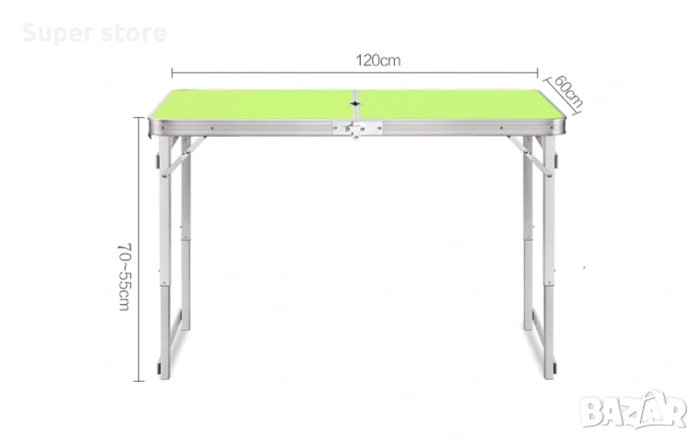 Сгъваема маса в зелен цвят, снимка 2 - Маси - 54113866