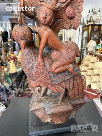 Стара индонезийска дървена скулптура. №8069, снимка 10 - Антикварни и старинни предмети - 54062088