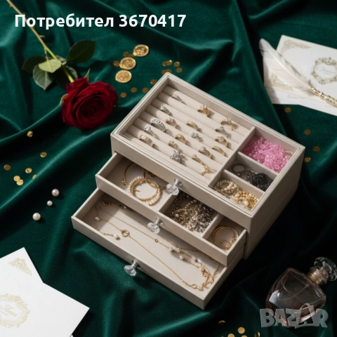 Органайзер за бижута с три чекмеджета – Multi functional Jewelry Storage Box