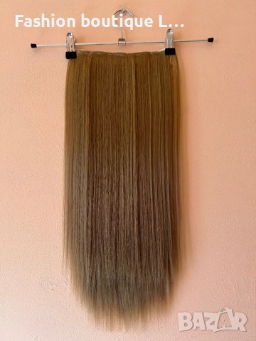 Светло медна треса екстеншън 100 гр. с дължина 60 см. ширина 25 см. с 5 щипки може да се къдри❤️