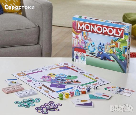 Настолна игра Hasbro Monopoly Junior, за игри и обучение, немска версия, снимка 7 - Настолни игри - 45650516