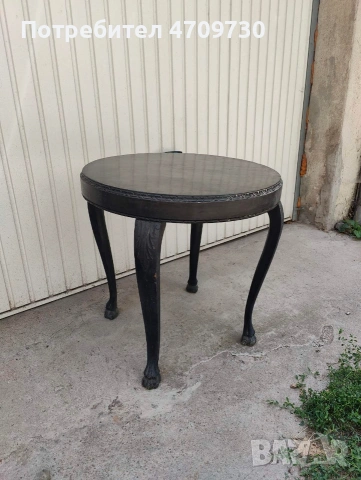 Старинни мебели - маса, пейка/диванче и два стола, снимка 9 - Дивани и мека мебел - 53109991