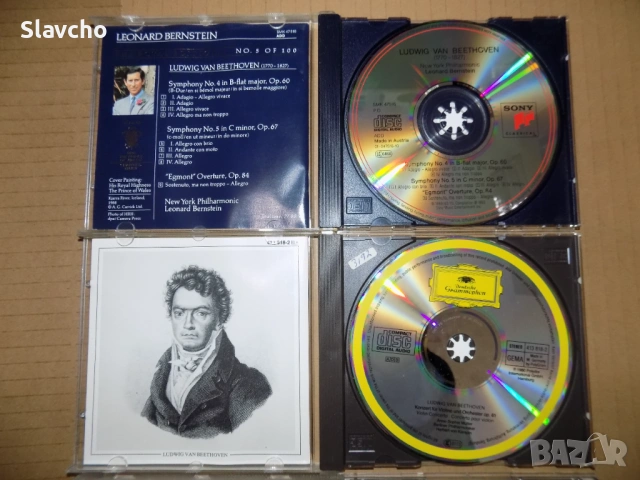4 Компакт дискa на -Ludwig van Beethoven/ 1 -LEONARD BERNSTEIN/ Symphony No.5/ Sony CD MINT, снимка 3 - CD дискове - 38076418