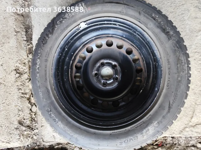 железни джанти с зимни гуми 185 65 15 и 16 оригинални тасове 5х112 за audi volkswagen SKODA, снимка 6 - Гуми и джанти - 49851958