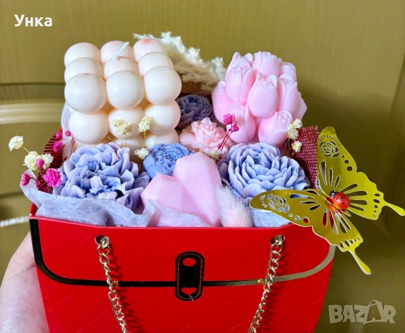 Букет от соеви свещи, снимка 2 - Други - 52559352