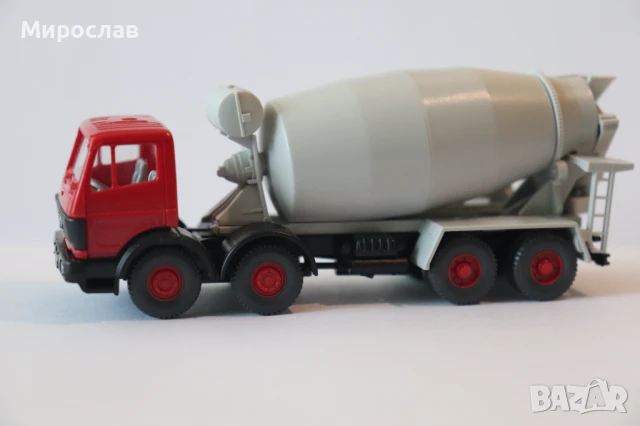 WIKING? H0 1/87 MERCEDES БЕТОНОВОЗ МИКСЕР МОДЕЛ КАМИОН, снимка 2 - Колекции - 50577380