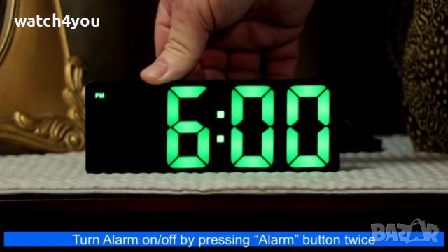 НОВ LED НАСТОЛЕН ЧАСОВНИK С АЛАРМА.СВЕТЕЩИ ЧАСОВНИЦИ С ГОЛЕМИ ЦИФРИ НА ТОК ИЛИ БАТЕРИИ, ТЕРМОМЕТЪР, снимка 10 - Друга електроника - 46336695