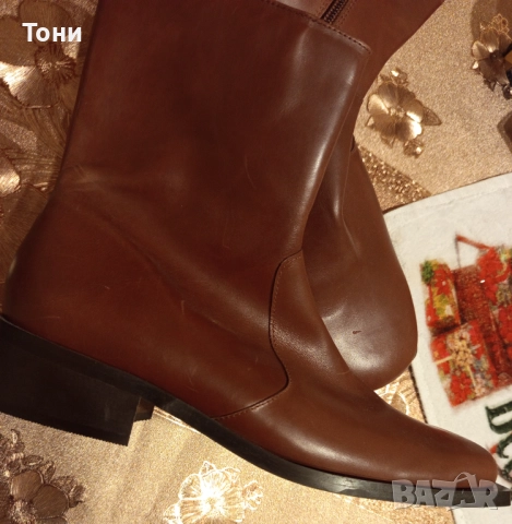 Нови Дамски Зимни Боти Изцяло от Естествена Кожа 40 , снимка 9 - Дамски боти - 52956816