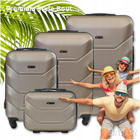 Комплект луксозни куфари 4 в 1 – ABS твърд корпус, кодирана ключалка и 4 двойни колела, снимка 6 - Други стоки за дома - 53891741