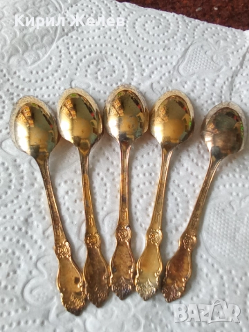 Лъжици позлатени малки 52637, снимка 5 - Прибори за хранене, готвене и сервиране - 52747324