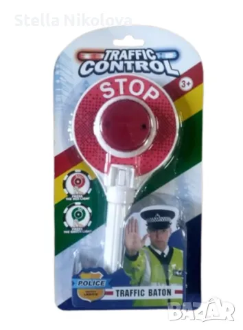 Детска полицейска стоп палка - светеща играчка
