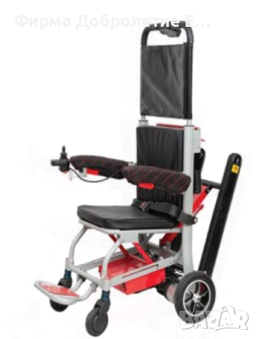 Инвалидна количка с джойстик и стълбищен катерач FreeMov+