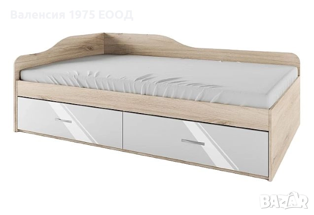 Легло персон и половина с чекмеджета Сити 2030 сонома, орех или комбинация бяло/ арвен, снимка 9 - Спални и легла - 46494902