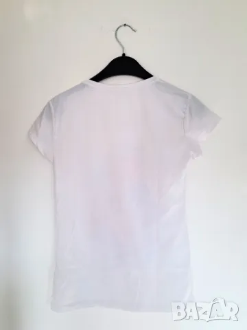 Бяла тениска с щампа, снимка 2 - Тениски - 50051138