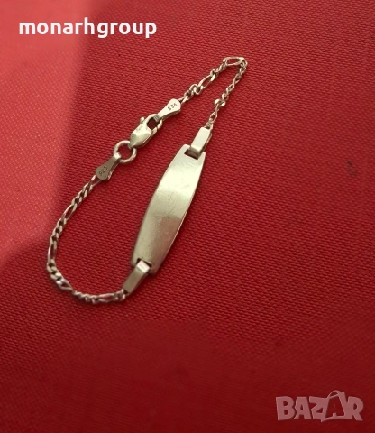 Сребърна гривна, снимка 2 - Гривни - 48396932