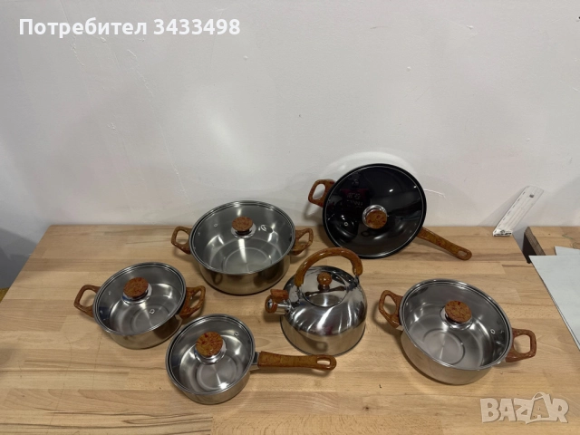 Комплект тенджери + подарък кухненски прибори розов, черен или зелен цвят , снимка 12 - Съдове за готвене - 51961471