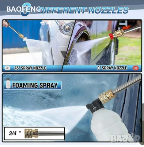 ТОП ЦЕНА 6000mah 48V 2 батерии АКУМУЛАТОРНА ВОДОСТРУЙКА за кола дом градина 30 bar, снимка 7 - Аксесоари и консумативи - 50575031