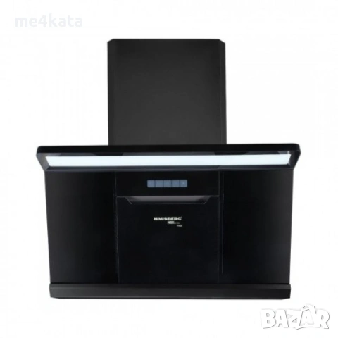 Аспиратор 90см със сензорен тъч скрийн Hausberg HB-1855 – черно стъкло, LED осветление, снимка 2 - Друга електроника - 54211227