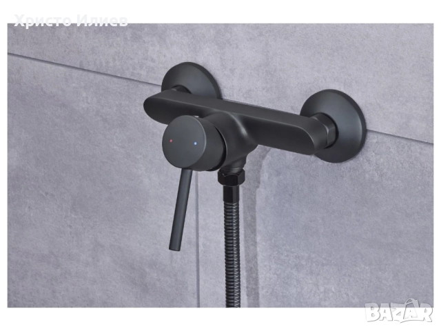 Смесител за душ Черен, снимка 3 - Смесители - 52322258