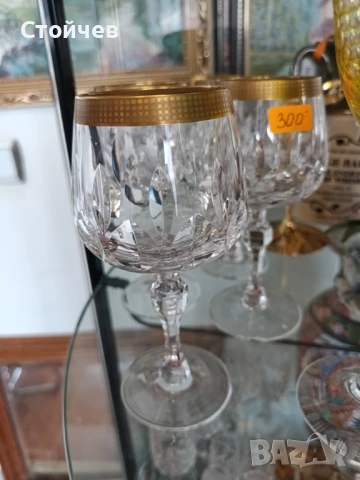 Комплект 6Кристални чаши , снимка 2 - Чаши - 51286579