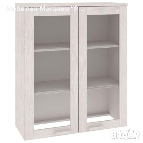 Надстройка за шкаф, бяла, 85x35x100 см, бор масив  , снимка 5 - Шкафове - 45751202