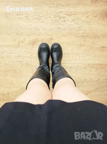 Обемни черни ботуши, снимка 3 - Дамски ботуши - 49927704