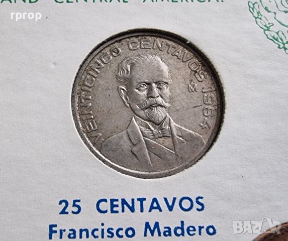 Мексико. Стара серия. Чисто нови. 1965 - 1968 година. 1 песо е сребърна монета.., снимка 4 - Нумизматика и бонистика - 45817833