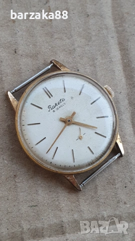 Мъжки позлатен часовник Raketa, снимка 4 - Мъжки - 54199411